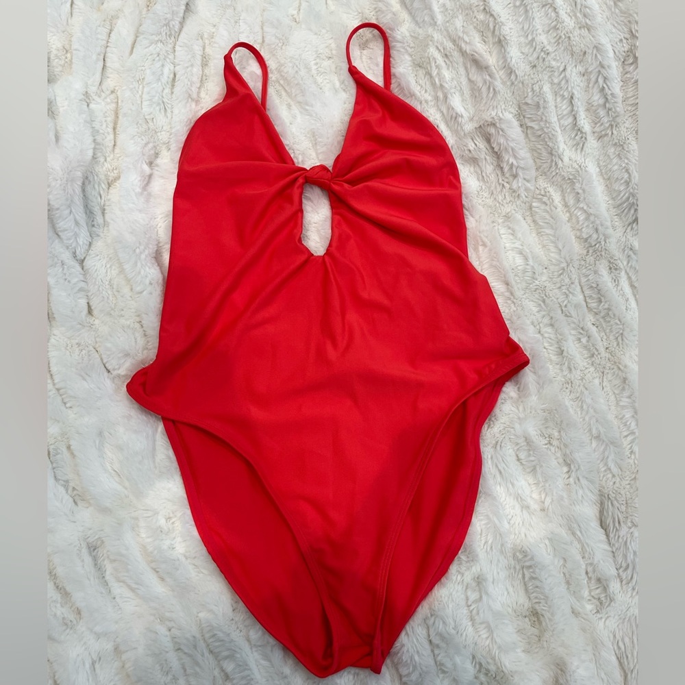 Nwt Red Volcom Bathing Suit Size L - image 2